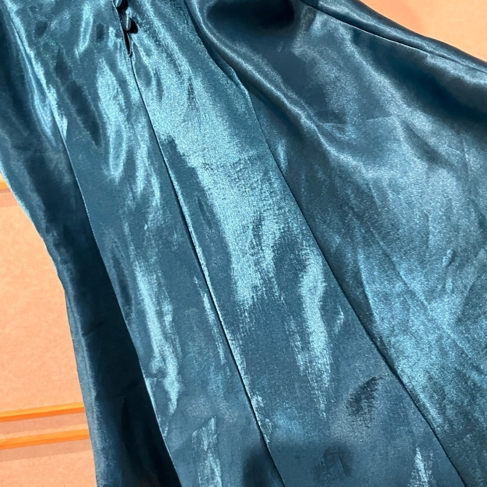Woman’s vintage blue slip dress by Satin & Beaux, Medium - Picture 4 of 4